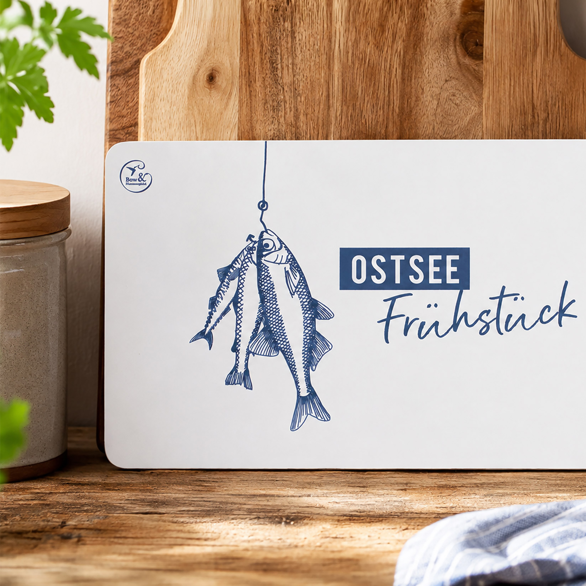 Frühstücksbrettchen Melamin Fische „Ostsee-Frühstück“
