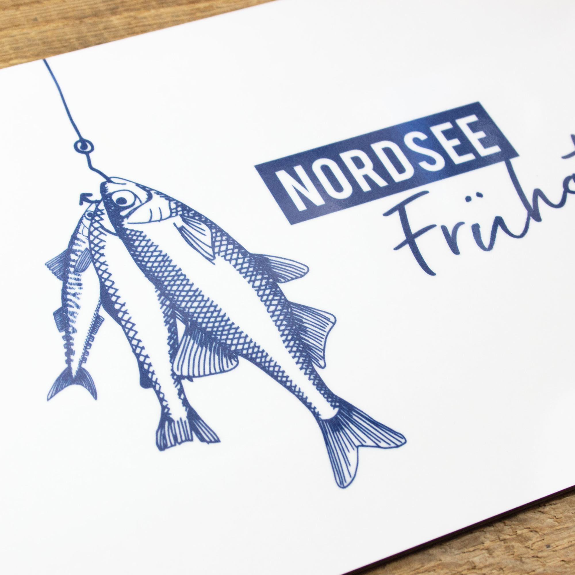 Frühstücksbrettchen Melamin Fische „Nordsee-Frühstück“