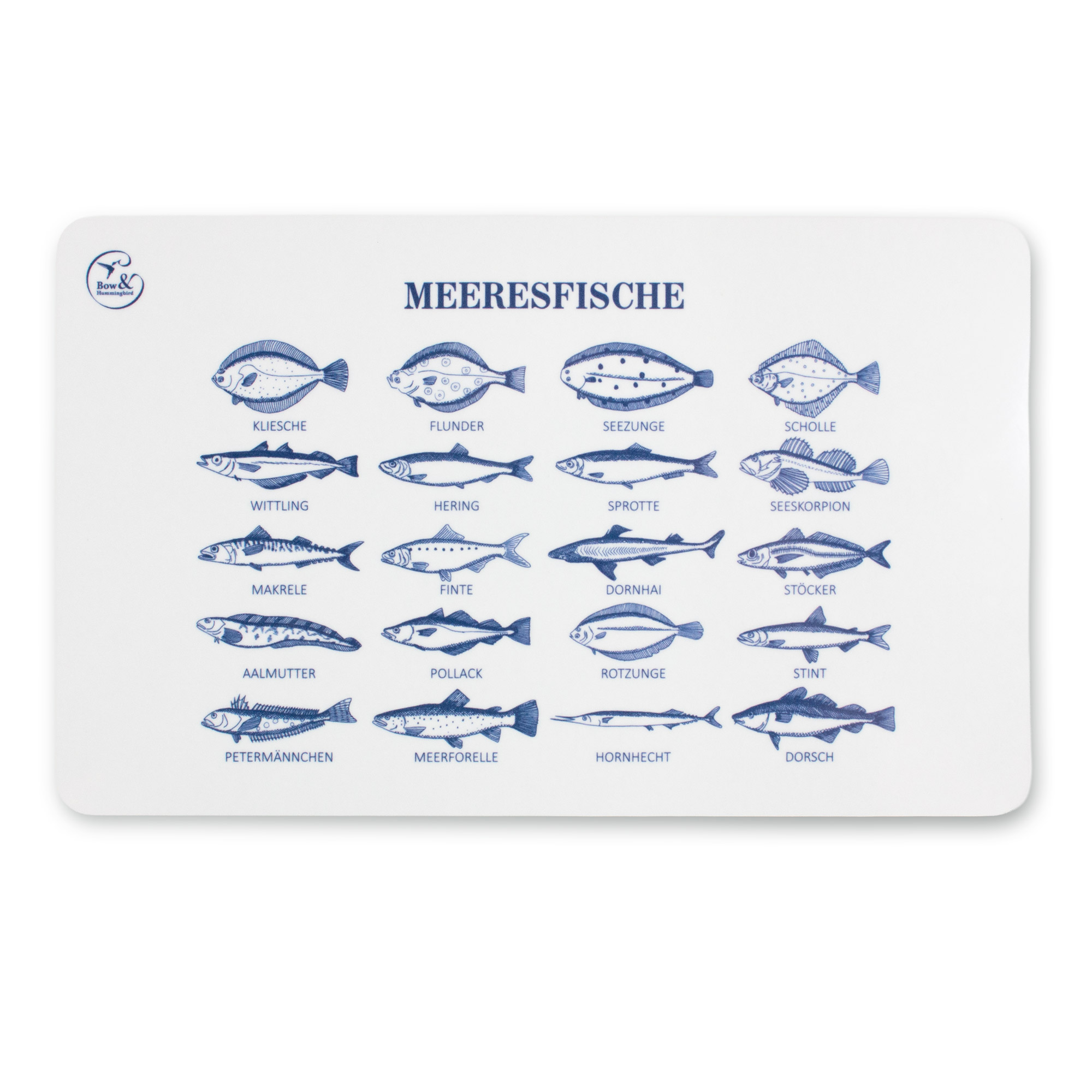 Frühstücksbrettchen Melamin Fische „Meeresfische“