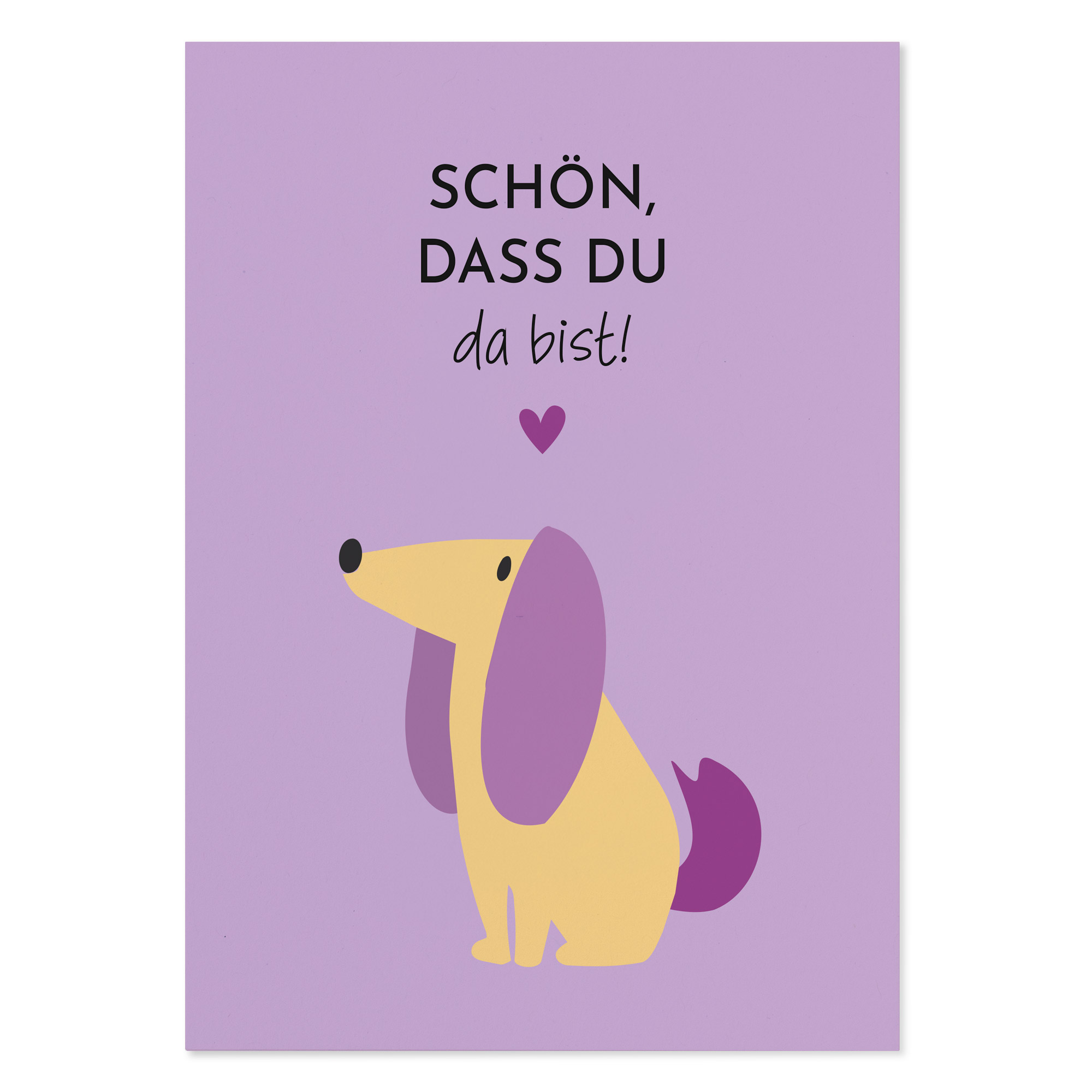 Freundschaftskarte Hund „Schön, dass du da bist"