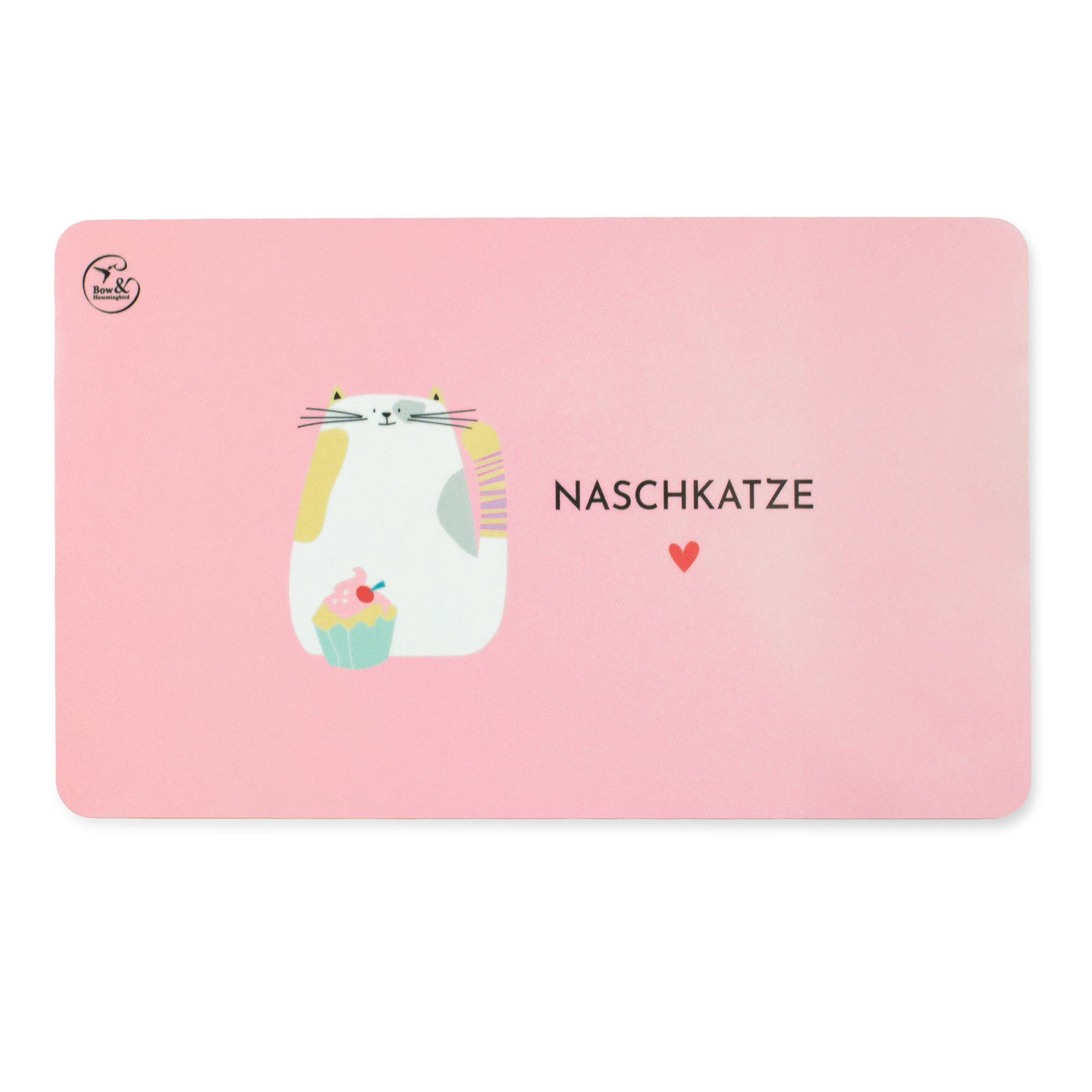 Frühstücksbrettchen melamin spülmaschinengeeignet mit Katze und Spruch