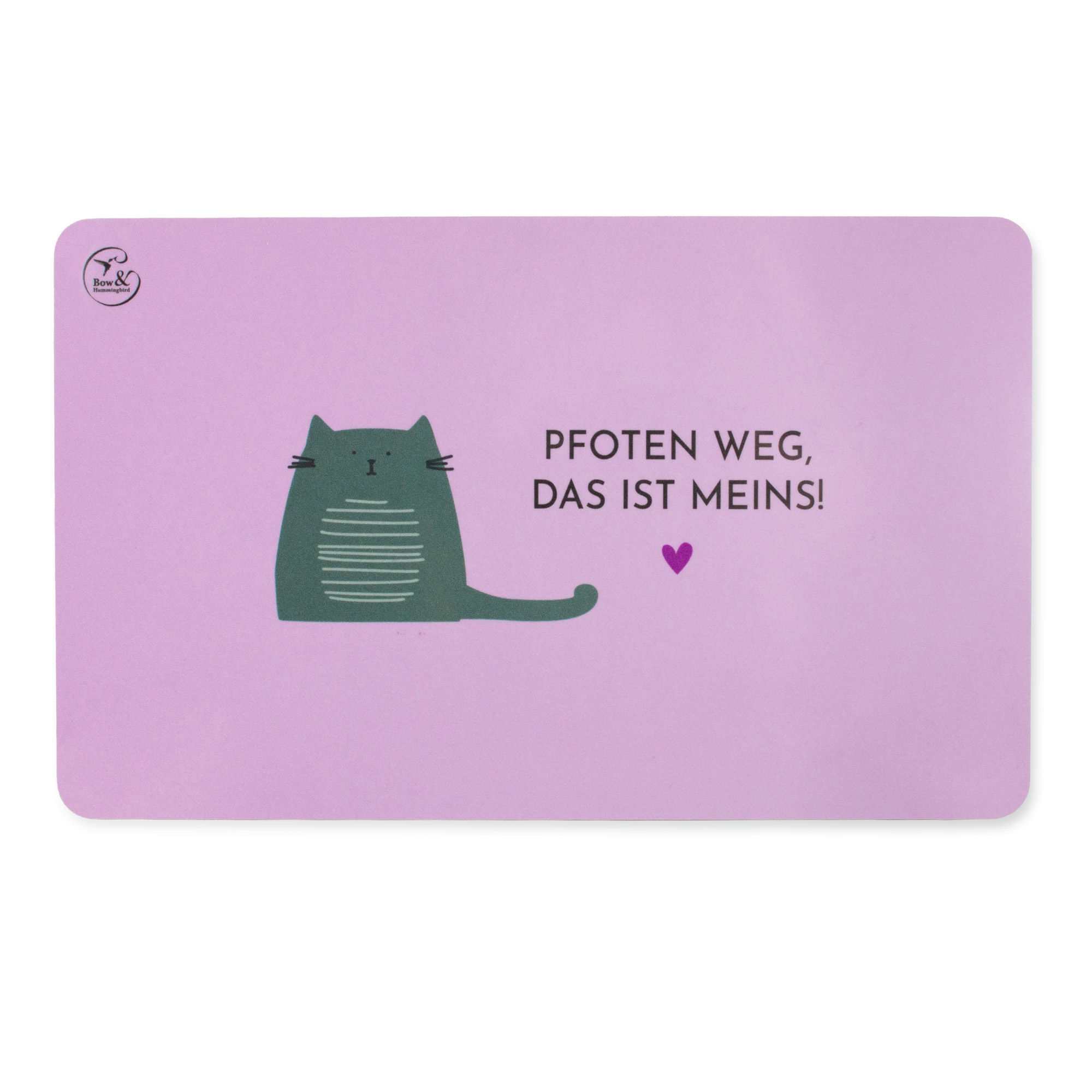 Frühstücksbrettchen melamin spülmaschinengeeignet mit Katze und Spruch