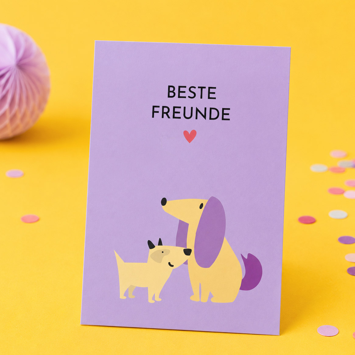Freundschaftskarte Hund „Beste Freunde“