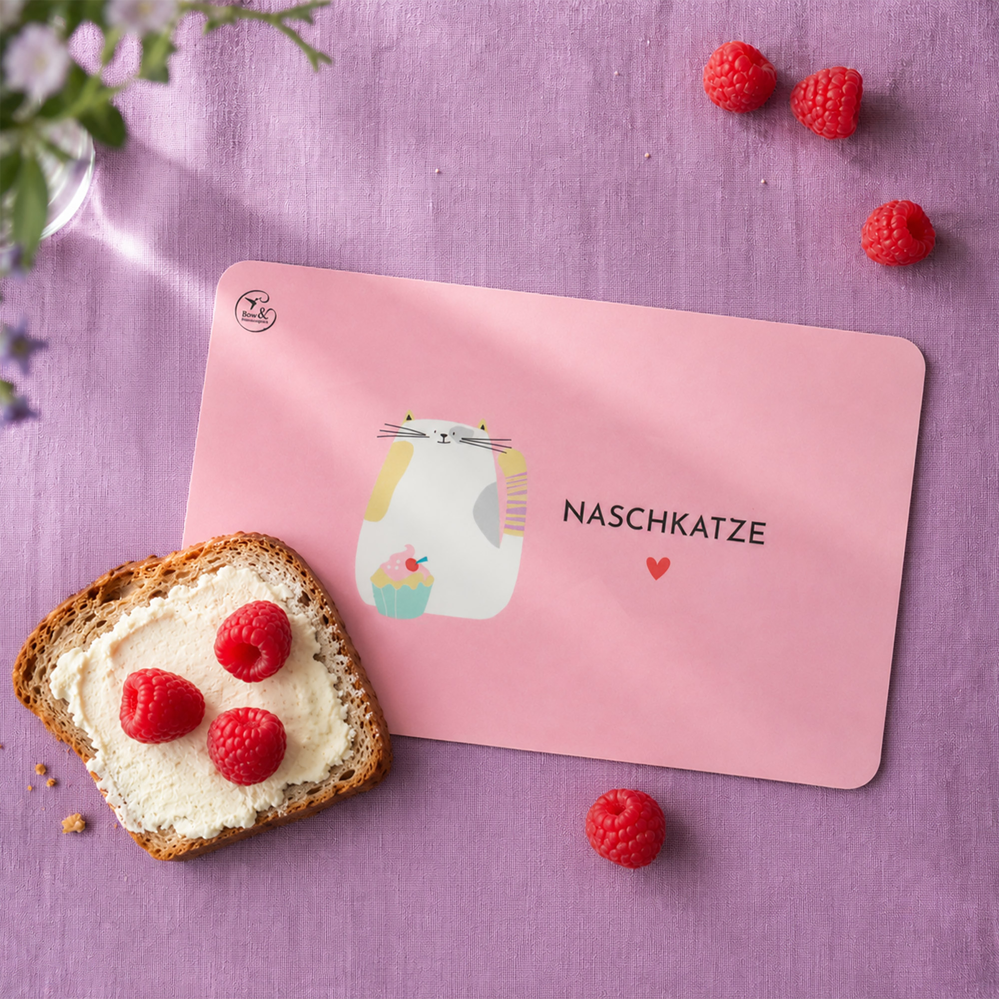 Frühstücksbrettchen Melamin Katze „Naschkatze“