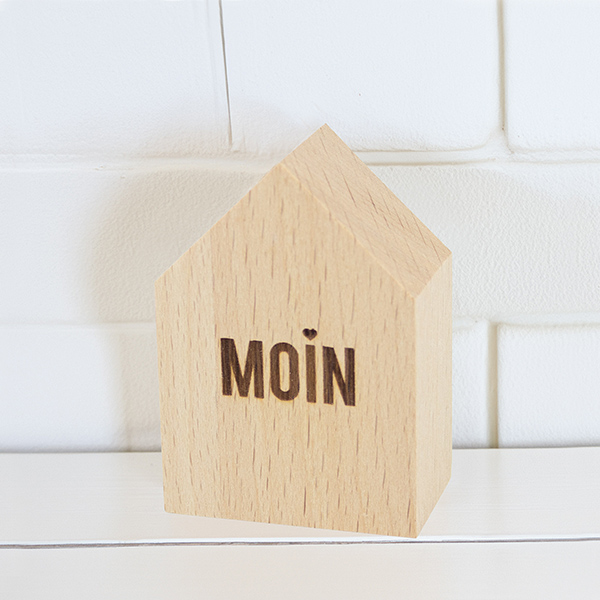 3er Set Kleine Deko-Holzhäuschen 